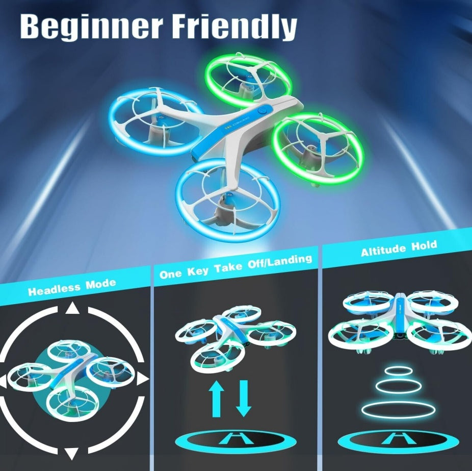 4DRC V33 RC Drone WIFI FPV 6K HD Dual Camera Selfie Quadcopter 360 Rolling Toy by Tech-Home Store