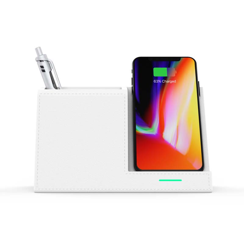 Leather Pen Holder Wireless Charger Wireless Phone Charger And Pen Holder Fast Charging Phone by Tech-Home Store