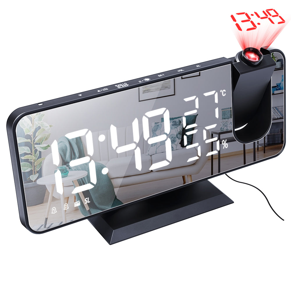 Multifunctional Radio Projection Alarm Clock by Tech-Home Store