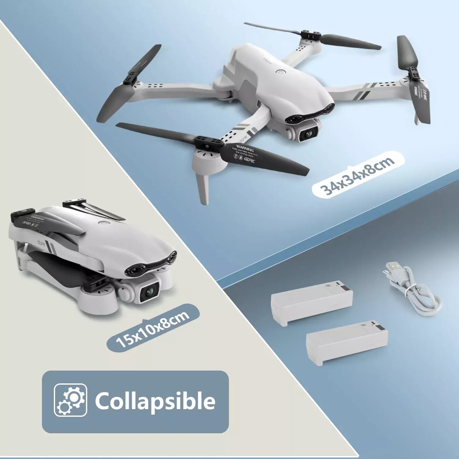 F10 Foldable Drone With Camera For Adults,1080P HD FPV Live Video RC Quadcopter by Tech-Home Store