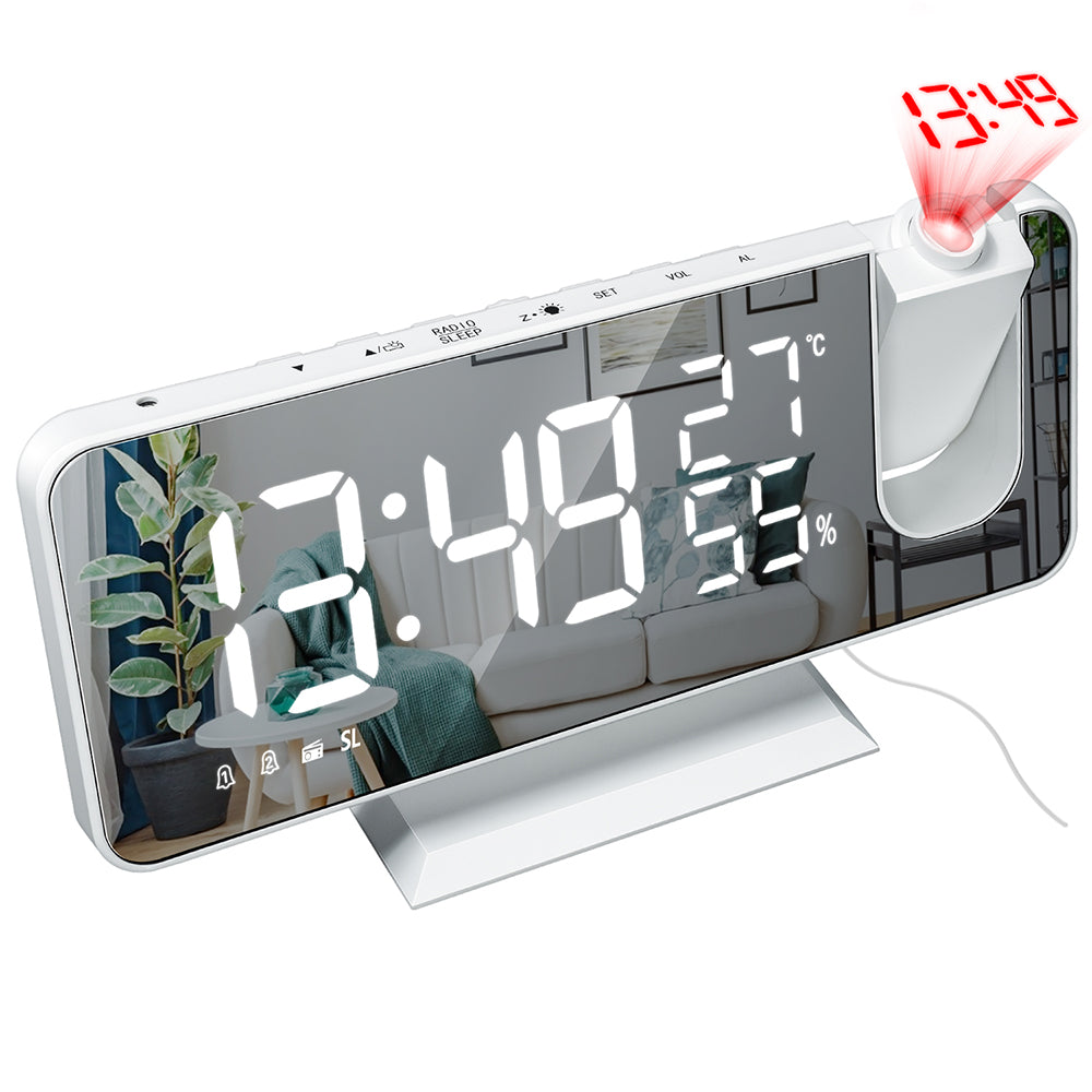 Multifunctional Radio Projection Alarm Clock by Tech-Home Store