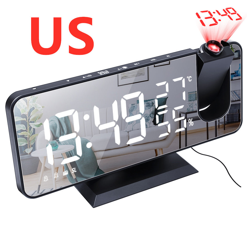 Multifunctional Radio Projection Alarm Clock by Tech-Home Store