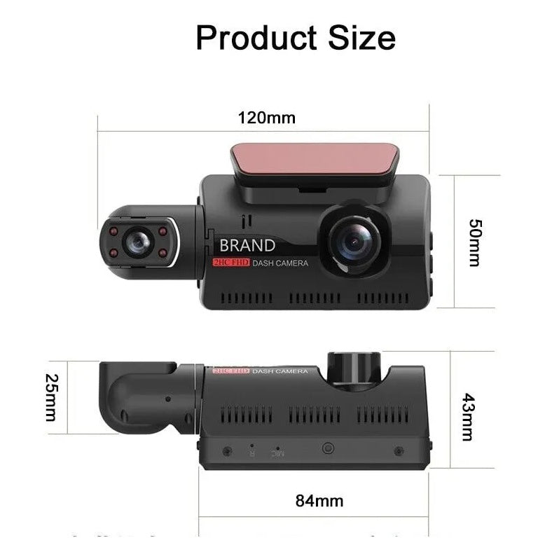 1080P Dual Lens Car DVR Dash Cam Video Recorder G-Sensor Front And Inside Camera by Anker