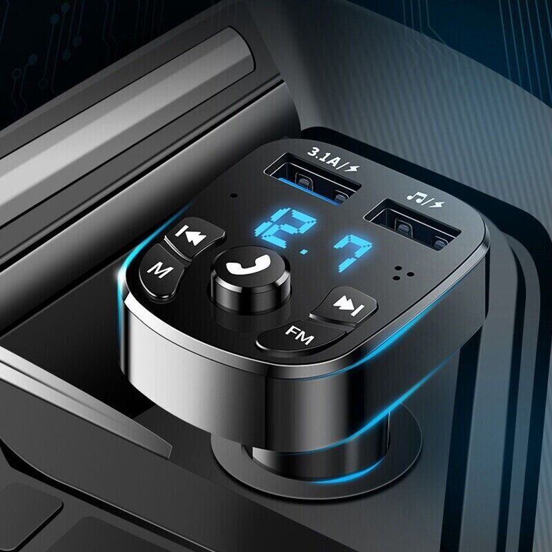 Wireless Car Bluetooth FM Transmitter MP3 Audio USB Charger Adapter Handsfree by Tech-Home Store