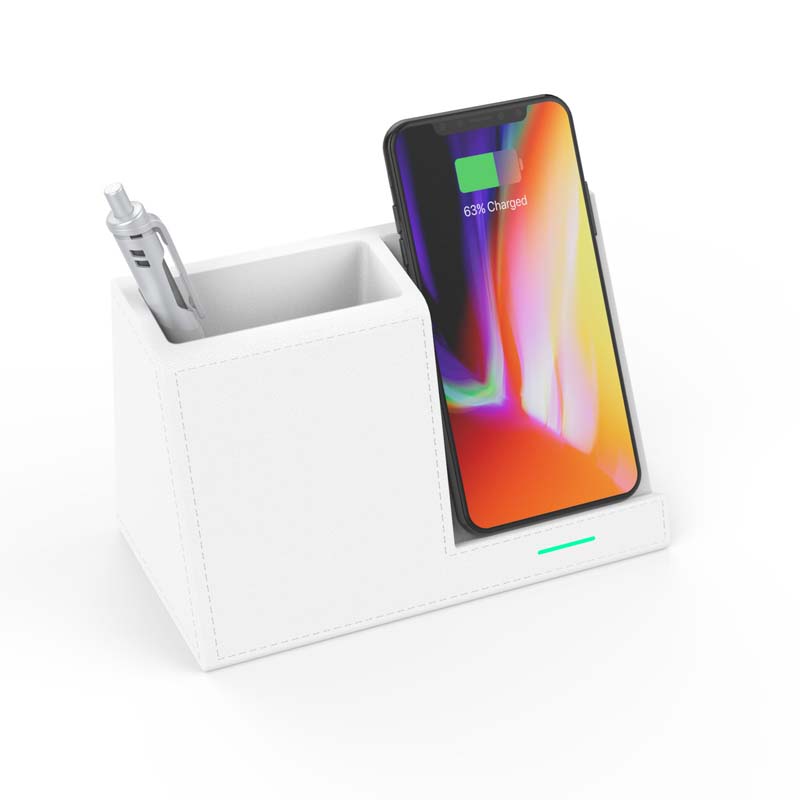 Leather Pen Holder Wireless Charger Wireless Phone Charger And Pen Holder Fast Charging Phone by Tech-Home Store