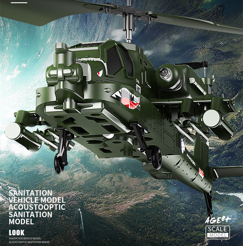 Fighter Apache RC Helicopter - Anti Fall Design For Stable Indoor Outdoor Flying by Tech-Home Store