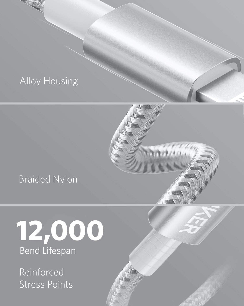 Anker 331 USB-C to Lightning Cable - Durable Fast Charging for iPhone On The Go Everyday by Anker