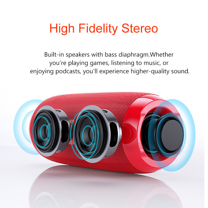 PulseSound Portable Multifunctional Bluetooth Speaker - IPX5 Waterproof 360 Degree Stereo And 10 Hour Battery by Tech-Home Store