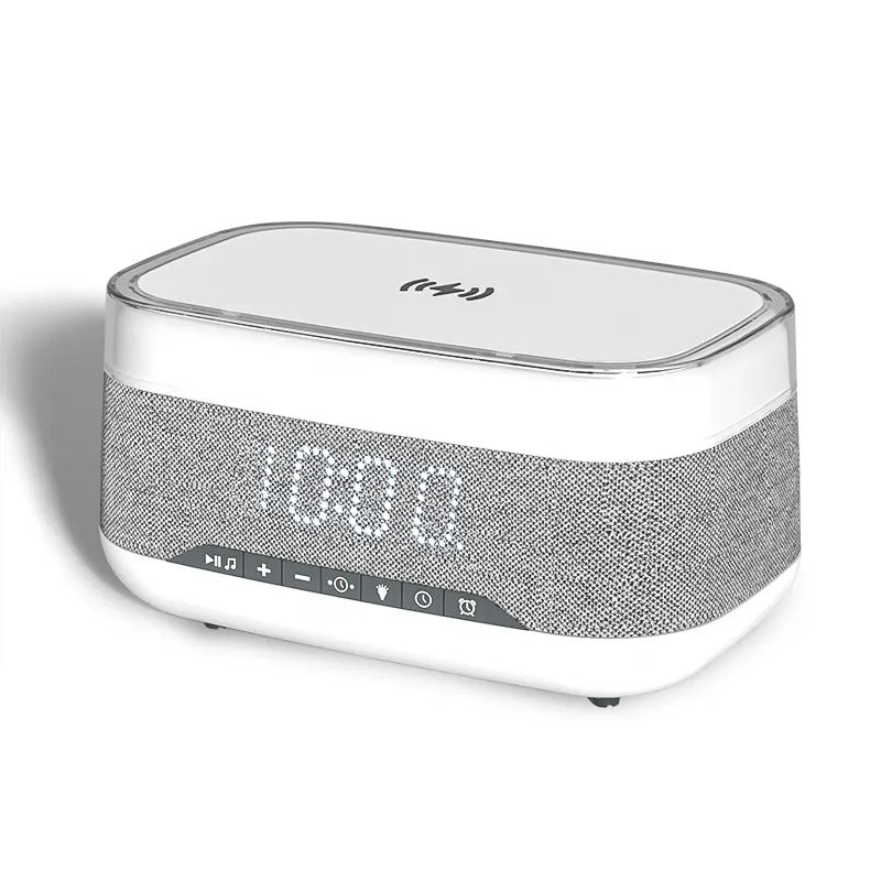 Intelligent Multifunctional Alarm Clock Bluetooth Speaker Wireless Charger Fast Charge Clock Atmosphere Night Light Home Decor by Anker