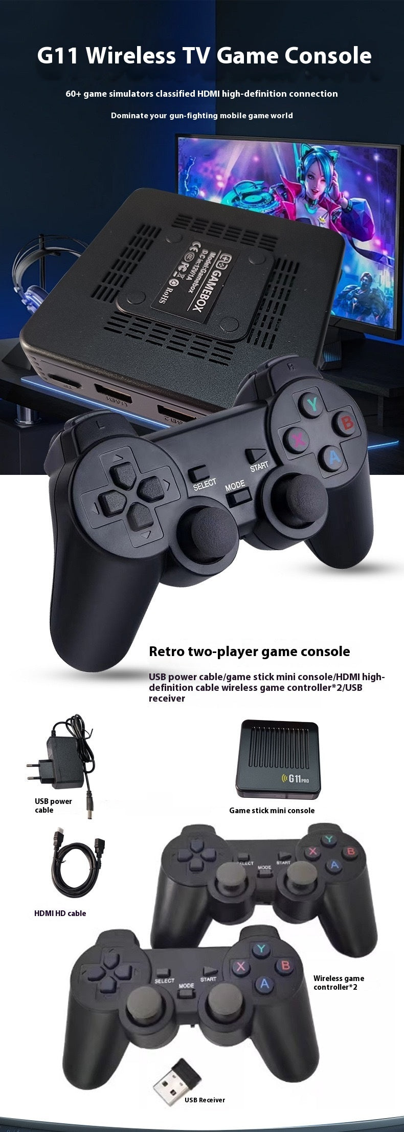 G11 PRO Dual System TV Set-Top Box - Open Source Game Console With Dual OS For Big Screen Family Play by Tech-Home Store