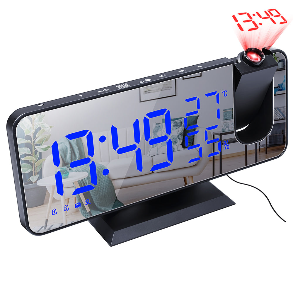 Multifunctional Radio Projection Alarm Clock by Tech-Home Store