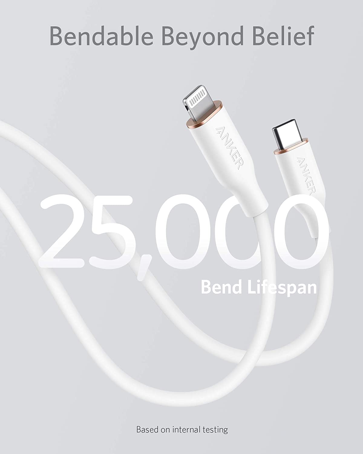 Anker 641 USB-C to Lightning Cable Flow 3 ft Silicone - Soft Silicone Finish for Premium Durability by Anker