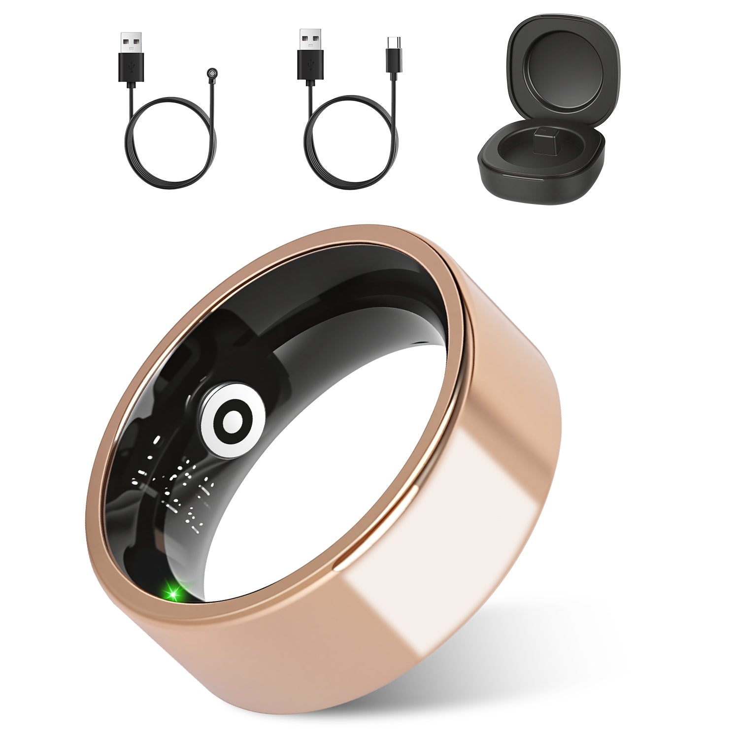 Smart Ring Health Tracker Fitness Sleep Stress HRV Tracker With Charging Case by Tech-Home Store