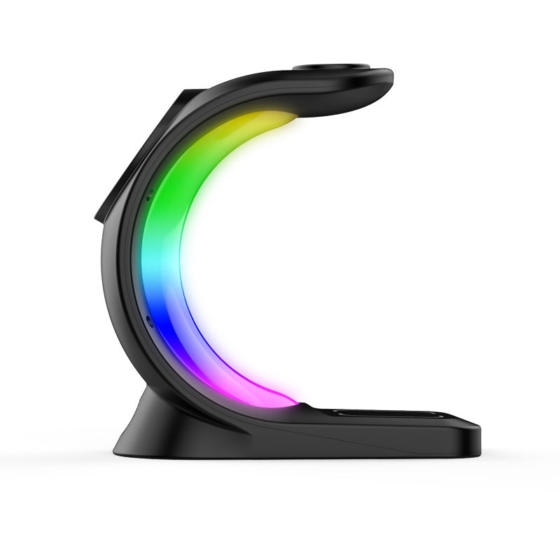AuraCharge 3-In-1 Magnetic Wireless Charger For iPhone Apple Watch AirPods Pro - RGB Atmosphere Light by Tech-Home Store