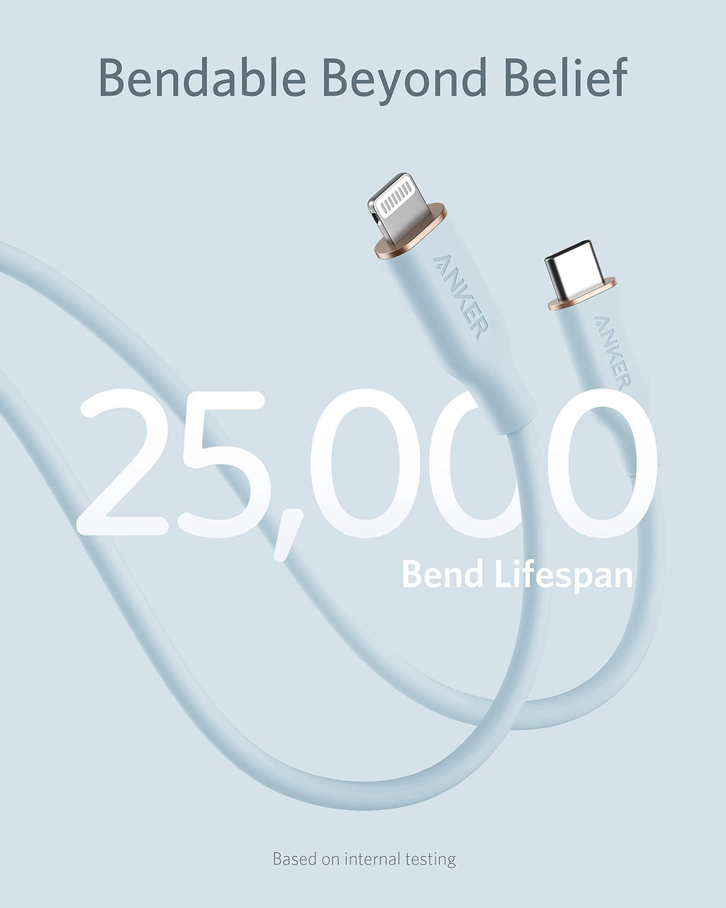 Anker 641 USB-C to Lightning Cable Flow Silicone - Soft Touch Durability and Fast Charging on the Go by Anker