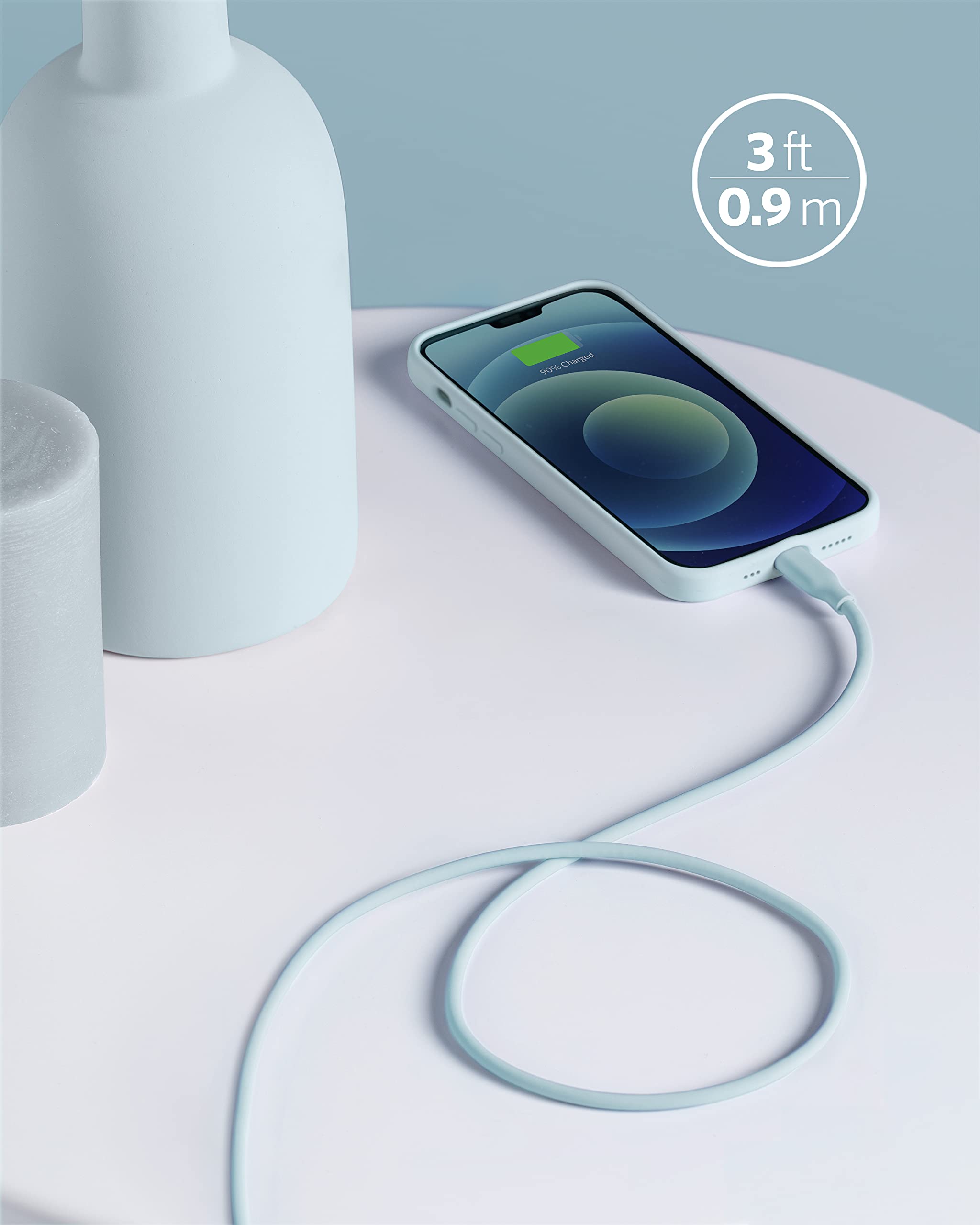 Anker 641 USB-C to Lightning Cable Flow Silicone - Soft Touch Durability and Fast Charging on the Go by Anker