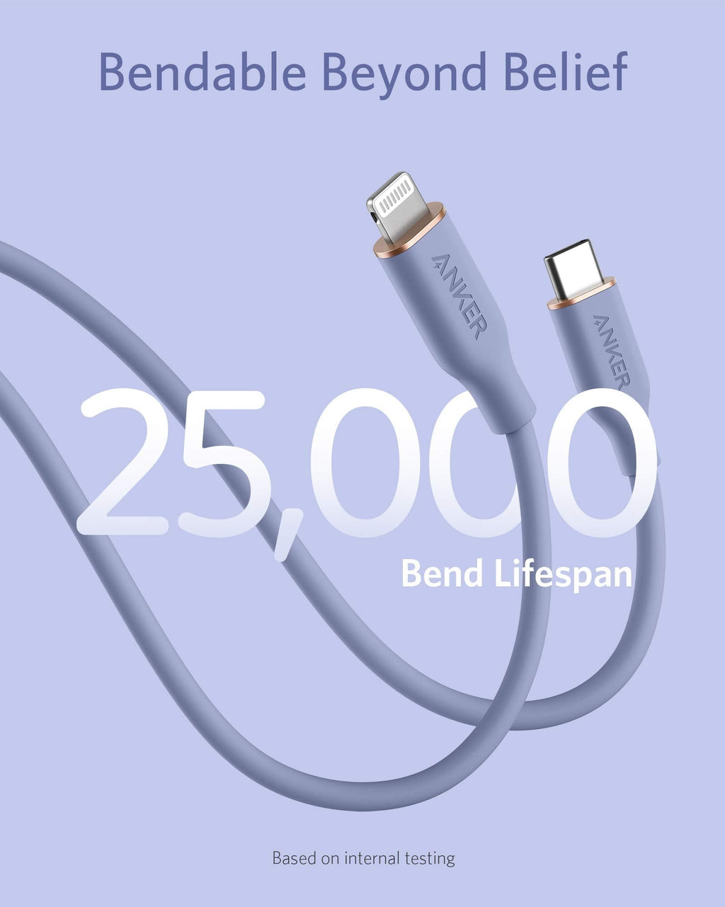 Anker 641 USB-C to Lightning Cable Flow Silicone - Soft Touch Durability and Fast Charging on the Go by Anker