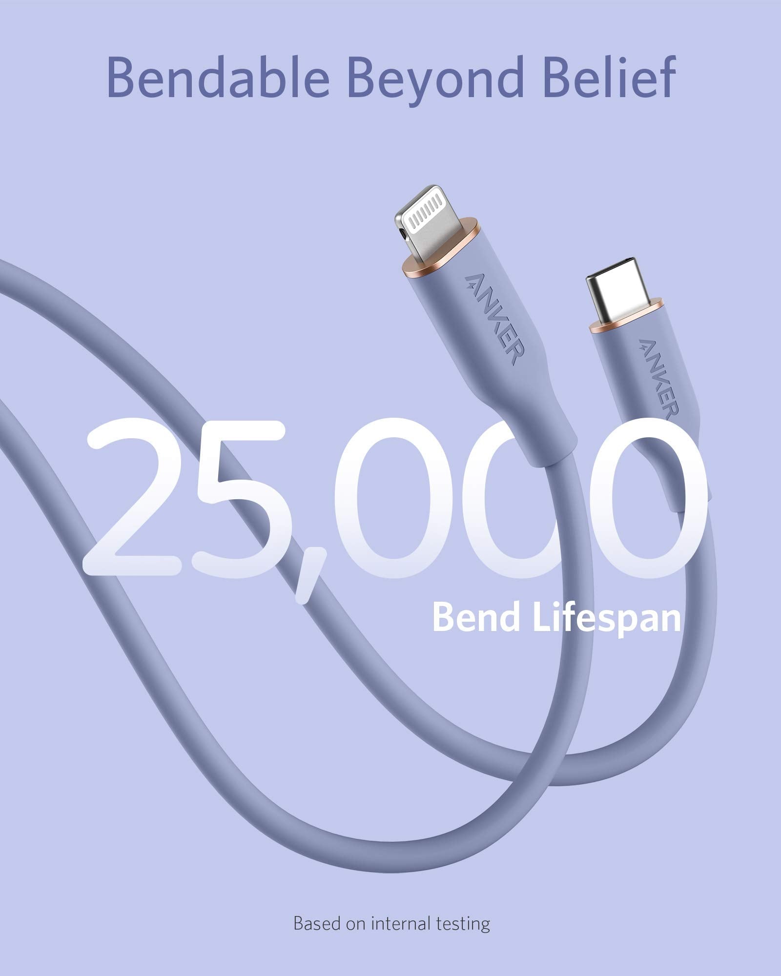Anker 641 USB-C to Lightning Cable Flow Silicone - Soft Touch Durability and Fast Charging on the Go by Anker