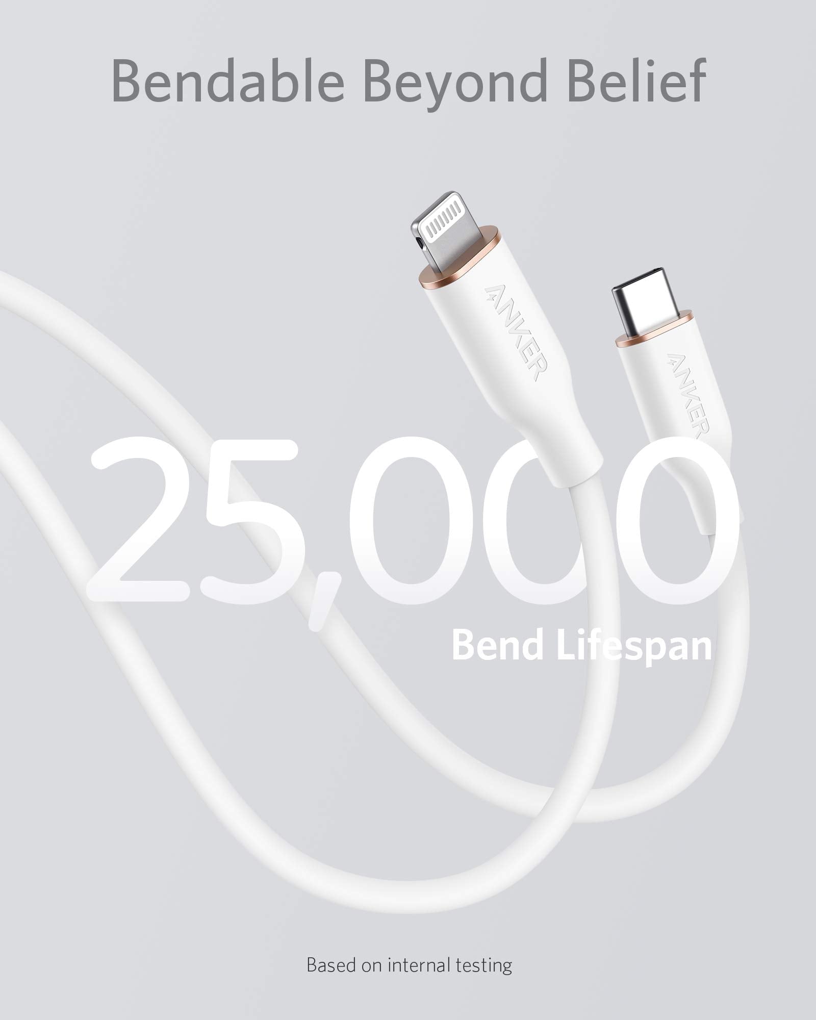 Anker 641 USB-C to Lightning Cable Flow Silicone - Soft Touch Durability and Fast Charging on the Go by Anker