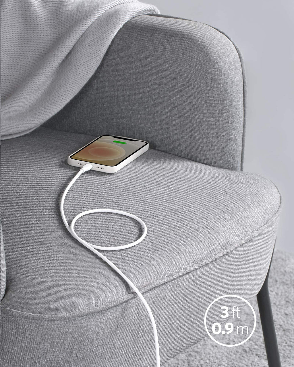 Anker 641 USB-C to Lightning Cable Flow Silicone - Soft Touch Durability and Fast Charging on the Go by Anker