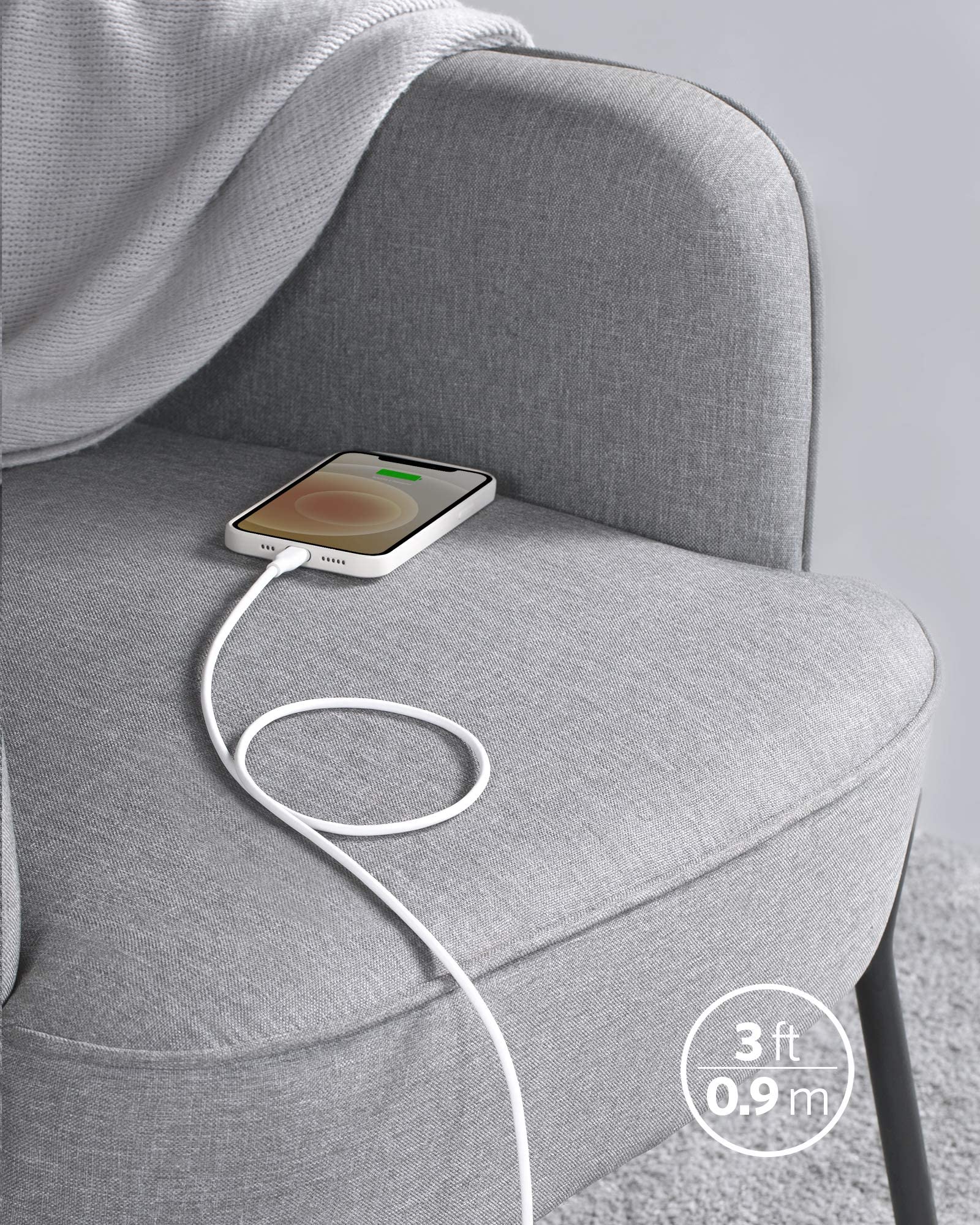 Anker 641 USB-C to Lightning Cable Flow Silicone - Soft Touch Durability and Fast Charging on the Go by Anker