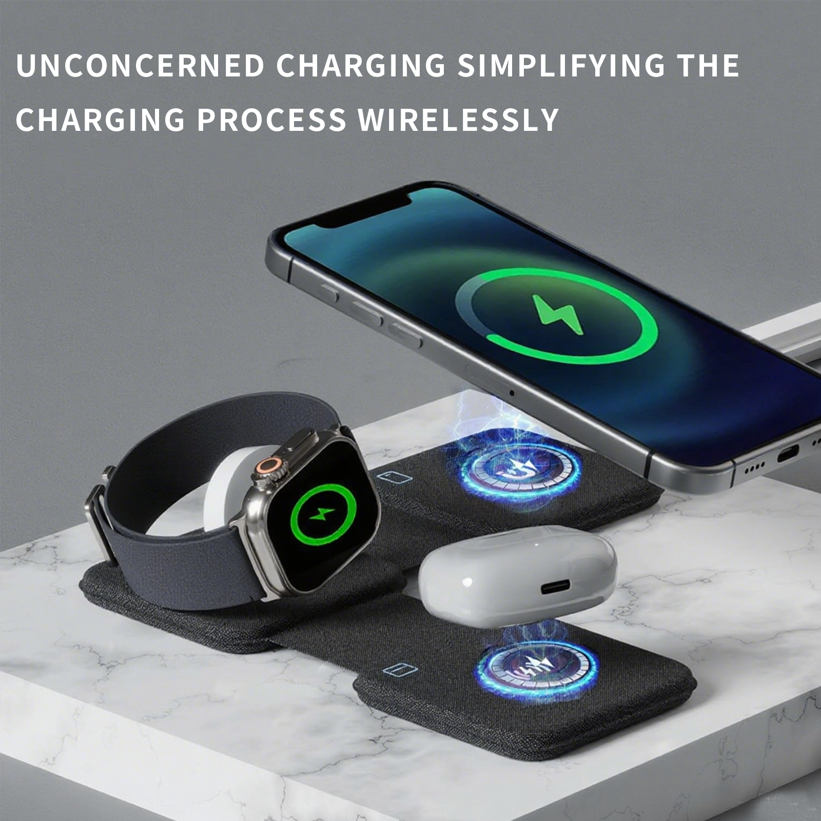 3 in 1 Multi-functional Wireless Charger by ATECH