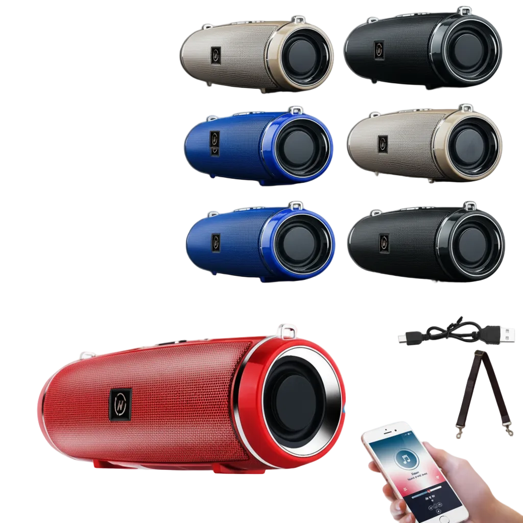 Bluetooth 5.1 Waterproof IPX7 Outdoor Speaker USB TF Strap Loud Bass 6W by Tech-Home Store