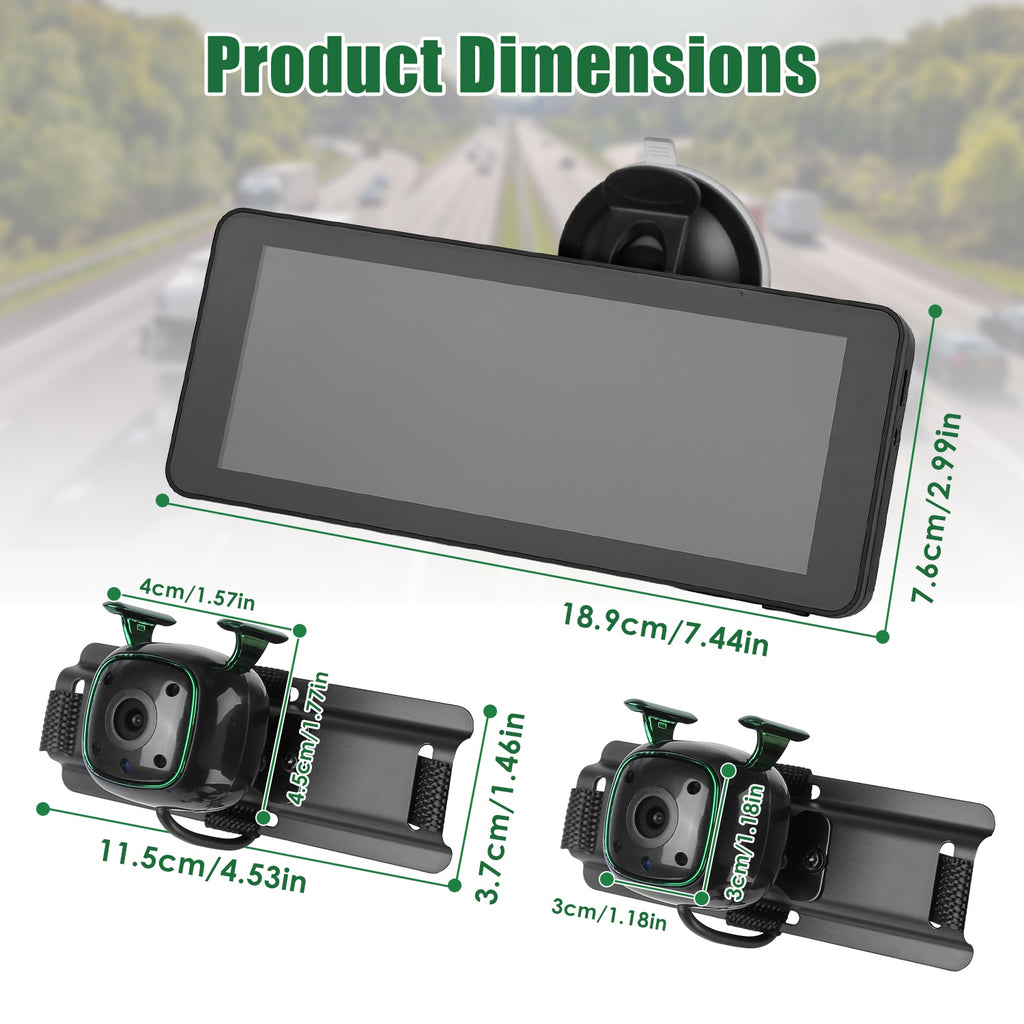 1080P Baby Car Camera For 2 Kids Dual Channel Car Baby Monitor Rear Facing Car Seat Camera With 120Degree Wide View 6.86In HD Split Screen Night Vision by Tech-Home Store