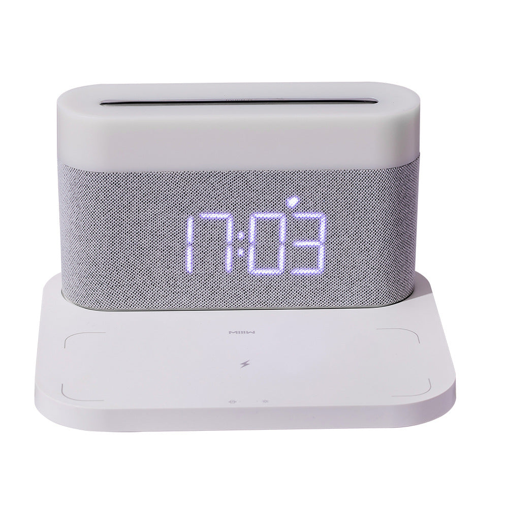 Table Lamp Bedroom Desktop Bedside Lamp Clock Four-in-one Wireless Phone Charger by Anker