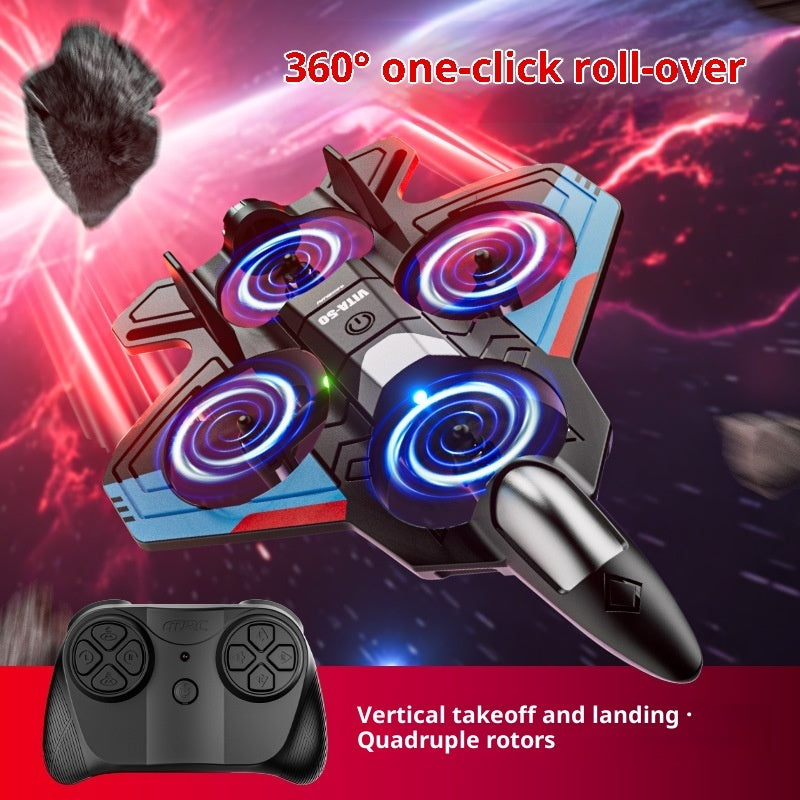 4DRC Remote Control Aircraft V50 Children's Fighter Model Airplane Boy Toy by Tech-Home Store