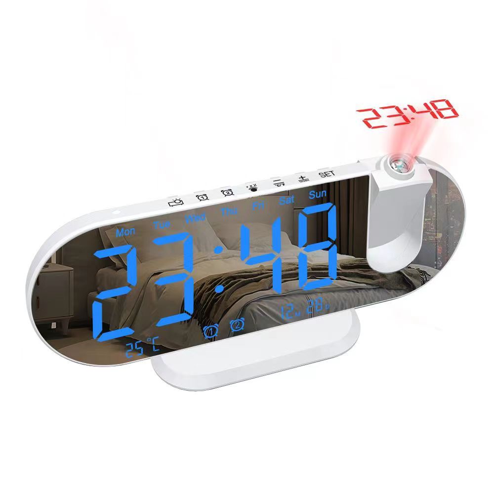 Multifunctional RGB Radio Projection Clock Creative by Tech-Home Store