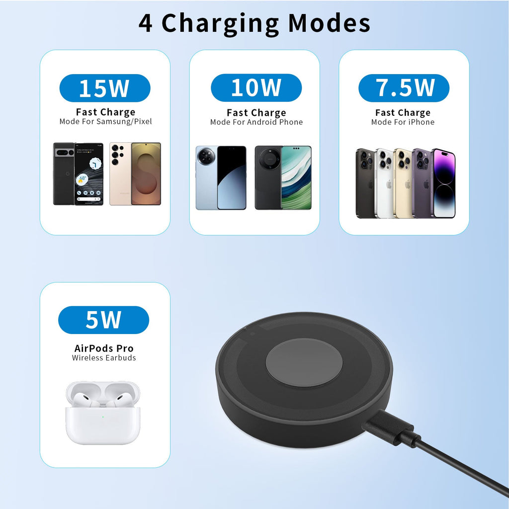 Round Multi-Function Wireless Charger by ATECH