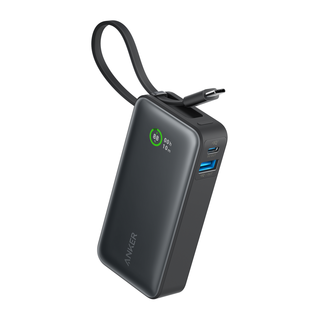 Anker Nano Power Bank - 30W Fast Charging With Built-In USB-C Cable For Phones Tablets And Laptops On The Go by Anker