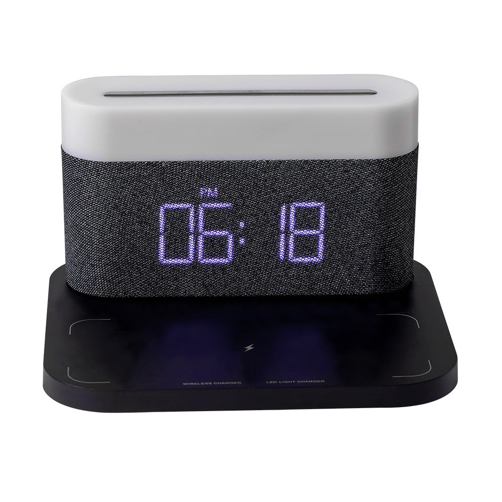 Table Lamp Bedroom Desktop Bedside Lamp Clock Four-in-one Wireless Phone Charger by Anker