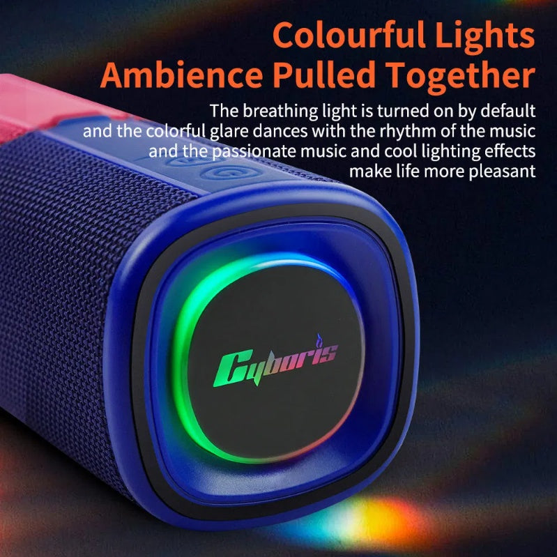 Cyboris S18 2 In 1 Magnetic Split Bluetooth Speaker Waterproof - 360 Surround Sound Or Left Right Stereo by Tech-Home Store