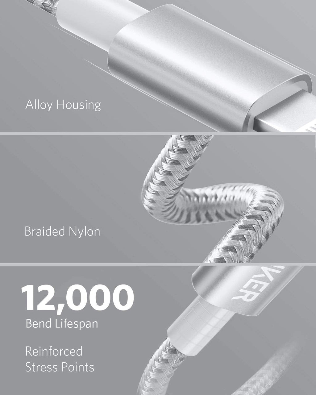 Anker 331 USB-C to Lightning Cable - Durable Fast Charging for iPhone On The Go Everyday by Anker