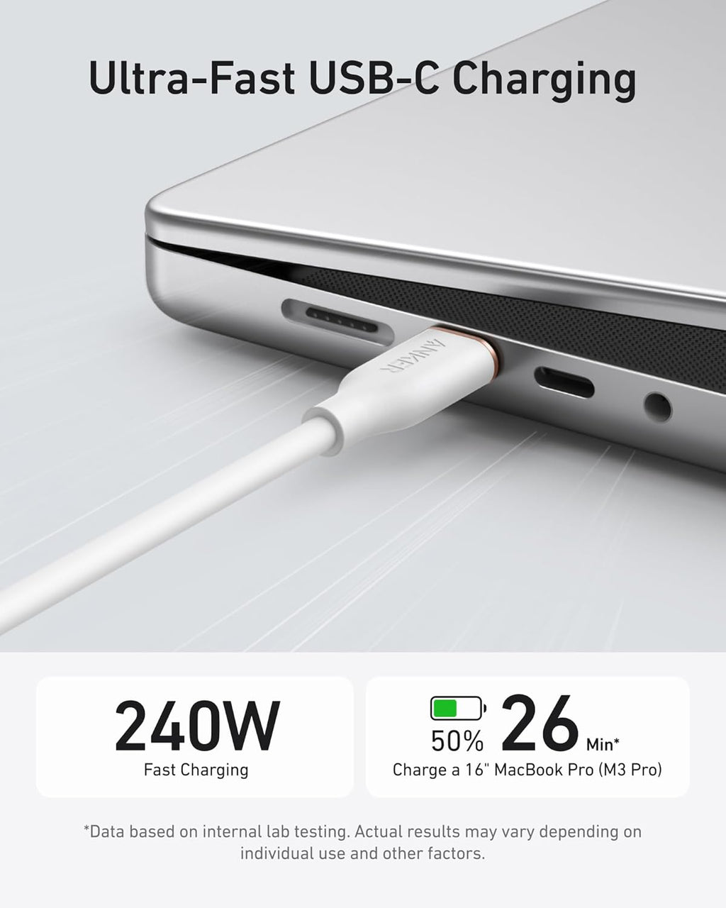 Anker 643 USB-C To USB-C Cable Flow Silicone - Soft-Touch Finish For Durable Daily Fast Charging by Anker
