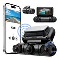 Hainatech 360 Degree View 4 Channel Dash Cam Front And Rear Inside Left Right, Dash Camera For Cars, Built-in GPS WiFi Night Vision, 24 7 Recording Parking Mode Monitor, Free 128G Card by Anker