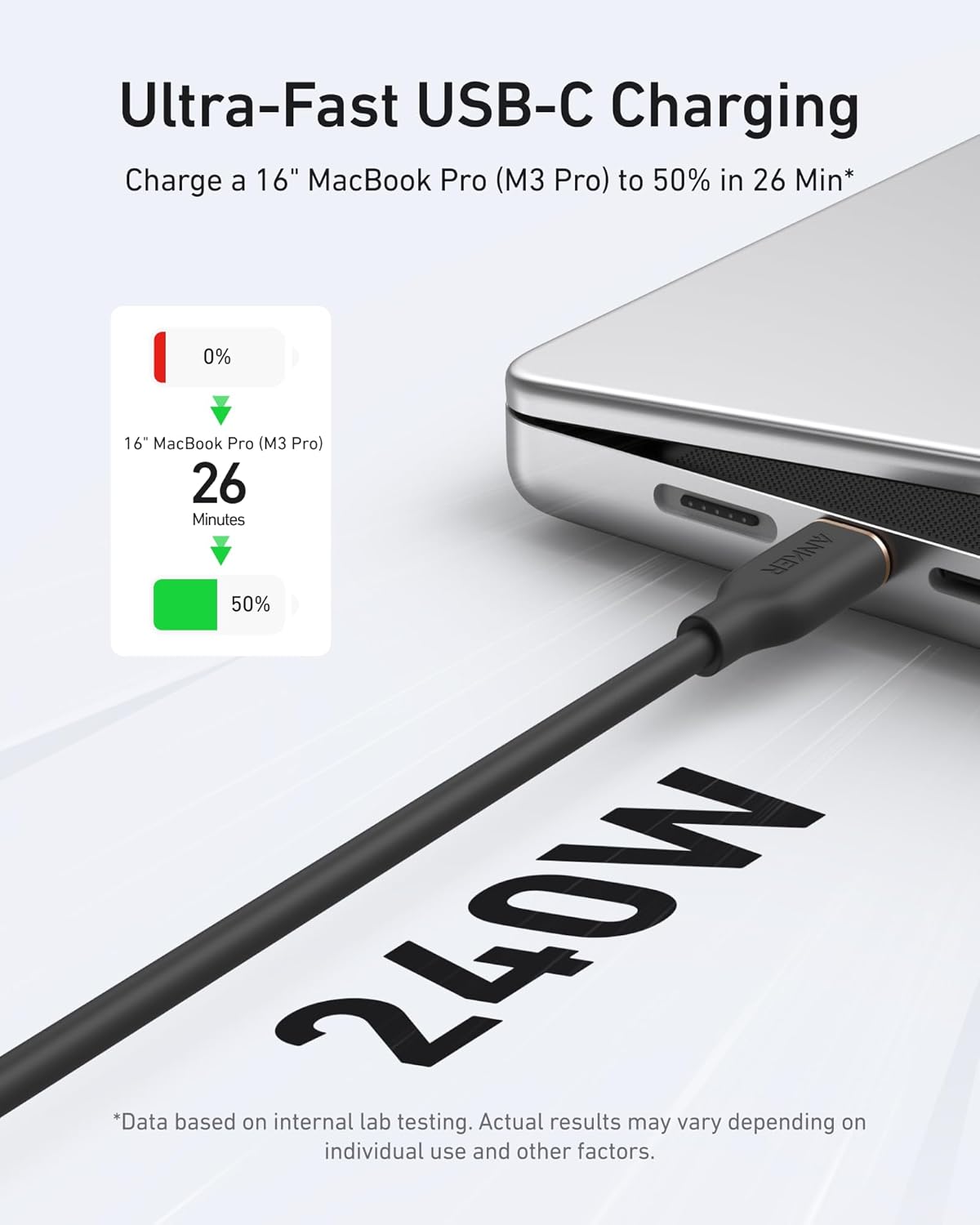 Anker 643 USB-C To USB-C Cable Flow Silicone - Soft-Touch Finish For Durable Daily Fast Charging by Anker