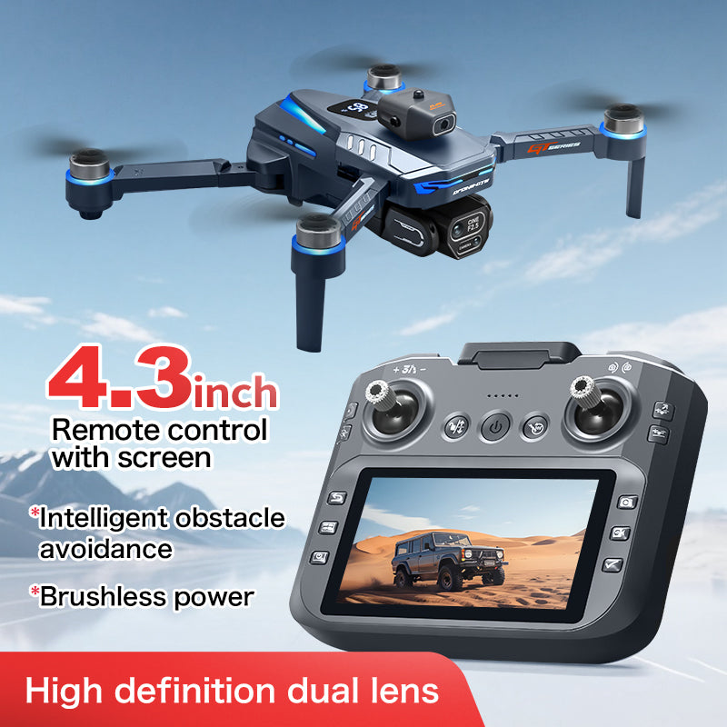 GT8 Drone | Large-screen Remote Control, Intelligent Wi-Fi Transmission, Colorful Light Design, Brushless Motor, Stable Hovering Flight, Intelligent Altitude Hold by Tech-Home Store