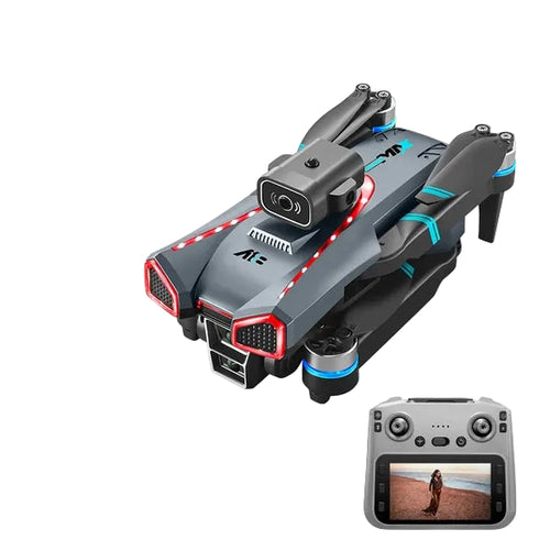 A18 MAX Drone] High-definition Electrically Adjustable Dual Cameras, Equipped With A 4.5-inch Screen, Obstacle Avoidance Function, 360-degree Roll, Foldable Design, Dual Batteries | Brushless Motor, G by Tech-Home Store