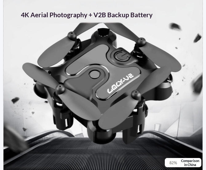 Mini Folding Drone Portable Quadcopter With Remote Control Battery by Tech-Home Store
