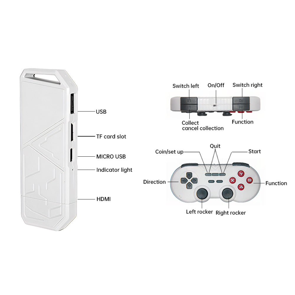 H8 Home TV Game Console - Dual Wireless Controllers For Couch Co-Op HDMI Gaming Experience by Tech-Home Store