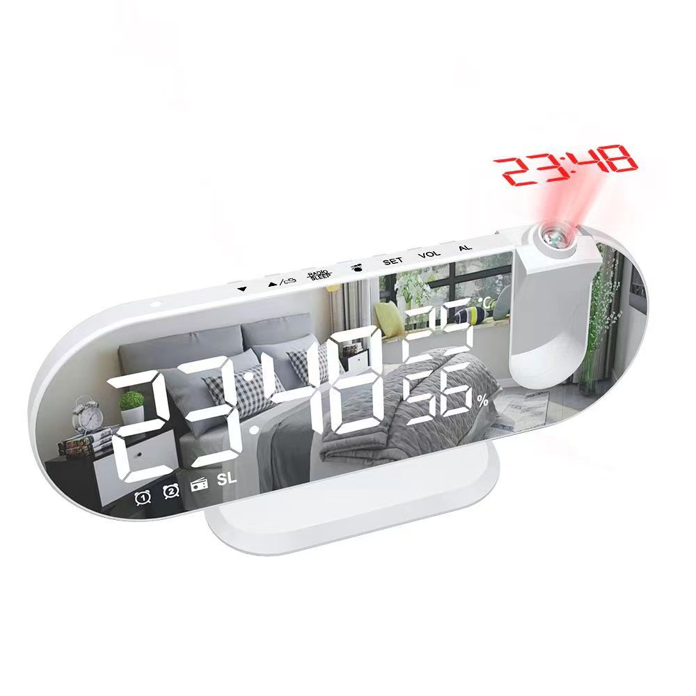 Multifunctional RGB Radio Projection Clock Creative by Tech-Home Store
