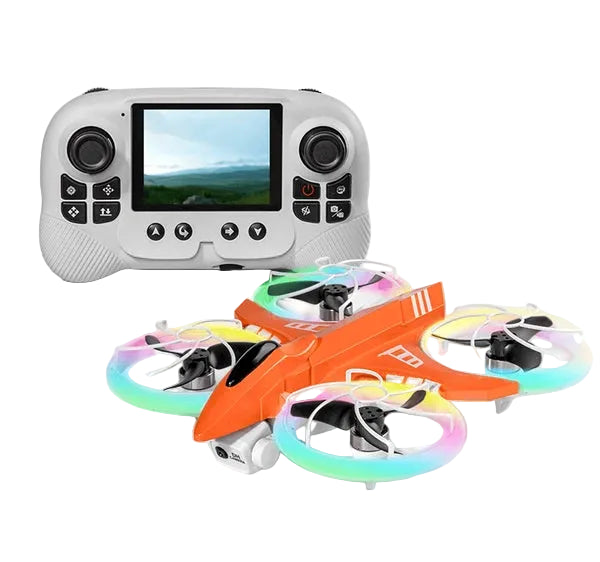 New Remote-controlled Foldable Quadcopter Drone X3 With Electric Adjustable HD Dual Cameras, Screen Remote Control, WIFI, USB Charging, Colorful Lights, Optical Flow Positioning, Stable Hovering In Th by Tech-Home Store
