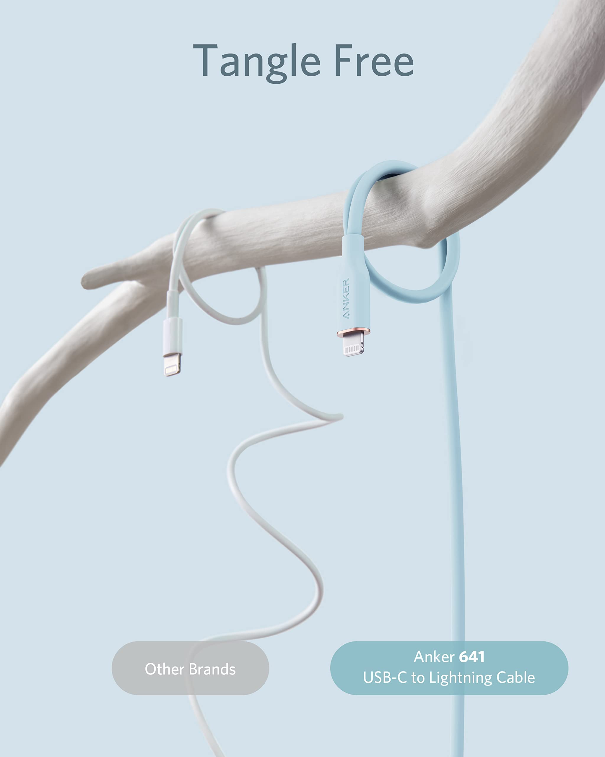 Anker 641 USB-C to Lightning Cable Flow Silicone - Soft Touch Durability and Fast Charging on the Go by Anker