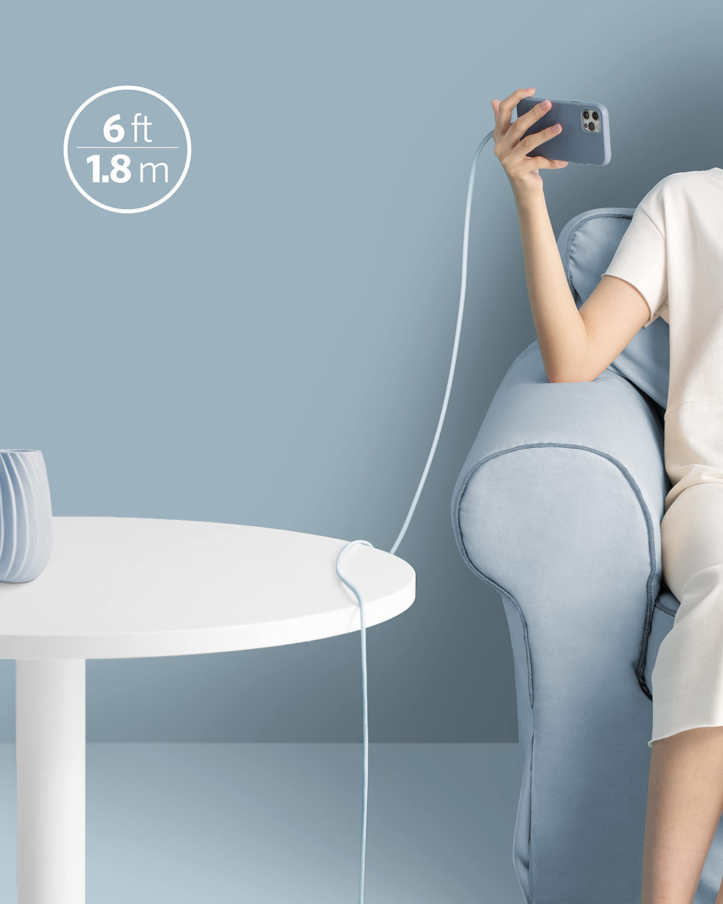 Anker 641 USB-C to Lightning Cable Flow Silicone - Soft Touch Durability and Fast Charging on the Go by Anker