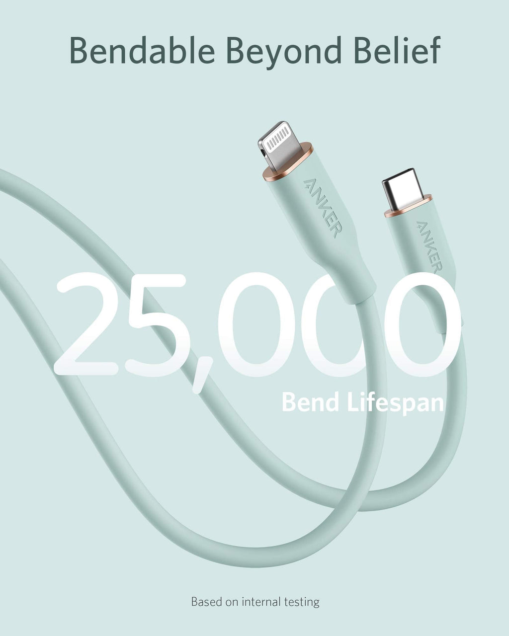 Anker 641 USB-C to Lightning Cable Flow Silicone - Soft Touch Durability and Fast Charging on the Go by Anker