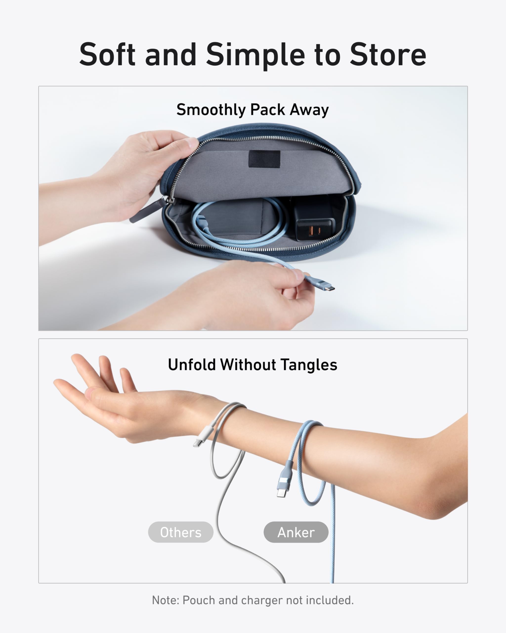 Anker USB-C To USB-C Cable 240W Upcycled Braided - Ultra Fast Charging For Laptops And Phones by Anker