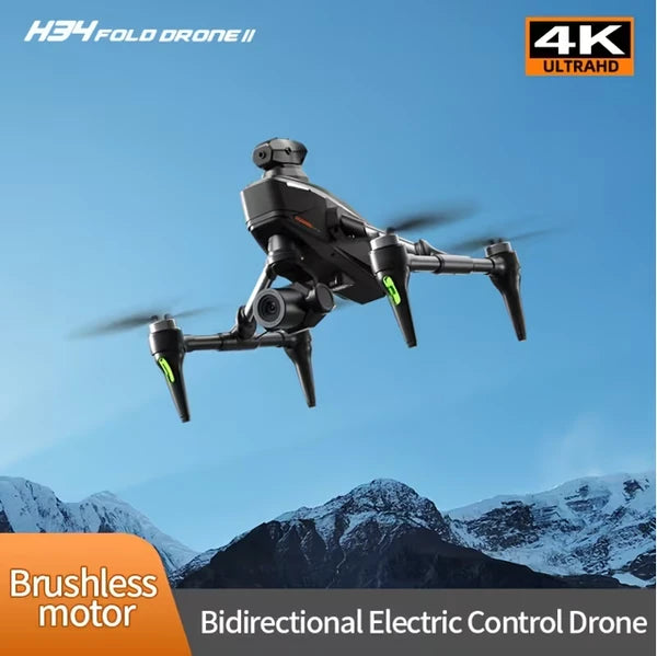 H34 High-definition Aerial Photography Drone (brushless Version) Electrically Adjustable Dual Lenses 360° Obstacle Avoidance System, Bidirectional Electric Stabilization Control System (2 E by Tech-Home Store